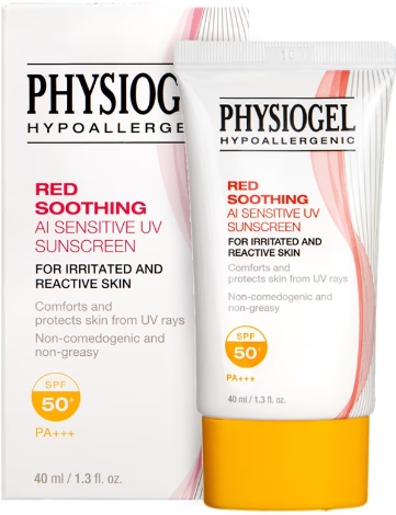Physiogel Red Soothing AI Sensitive UV Sunscreen SPF50+ PA+++ 40ml.